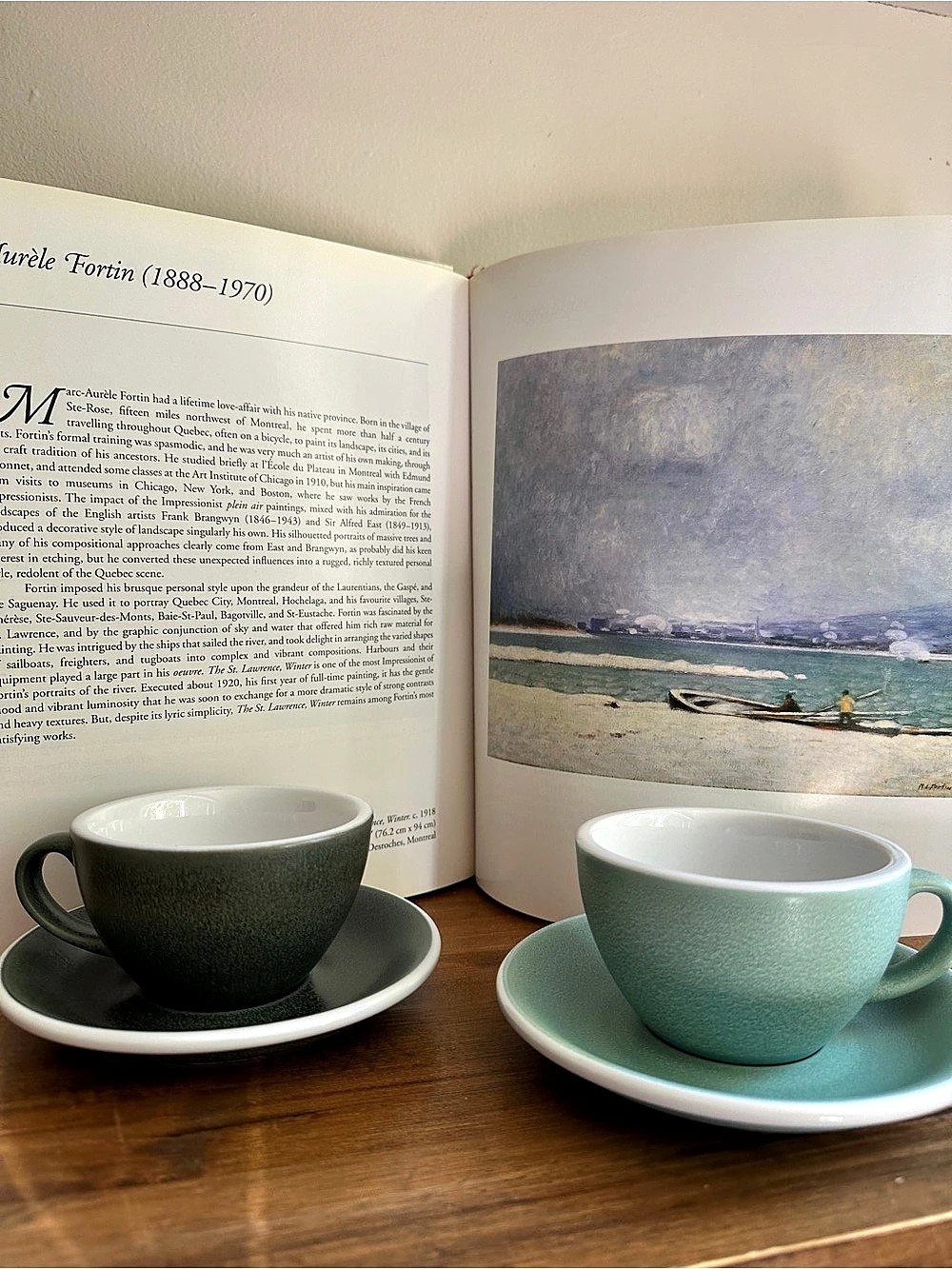 Loveramics Egg Latte Cup & Saucer Green & White Porcelain Cup & Saucer